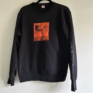 Uniqlo Mickey Mouse x Keith Haring Big Logo Crewneck Sweatshirt Size Small